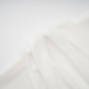 Aurohaya Mystérieuse White Turtleneck Draped Maxi Dress