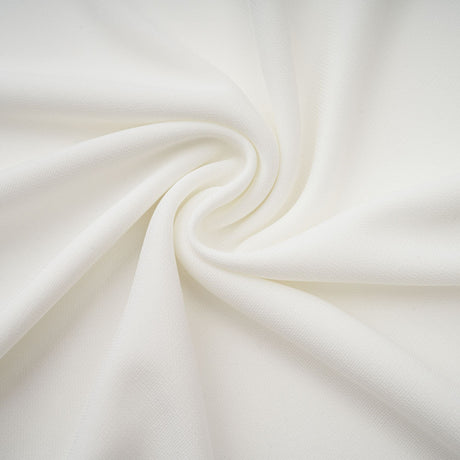 Aurohaya Mystérieuse White Turtleneck Draped Maxi Dress
