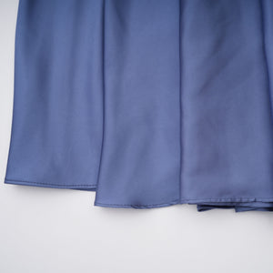 Aurohaya Angelína Blue Diagonal Pleated Gathered Maxi Gown