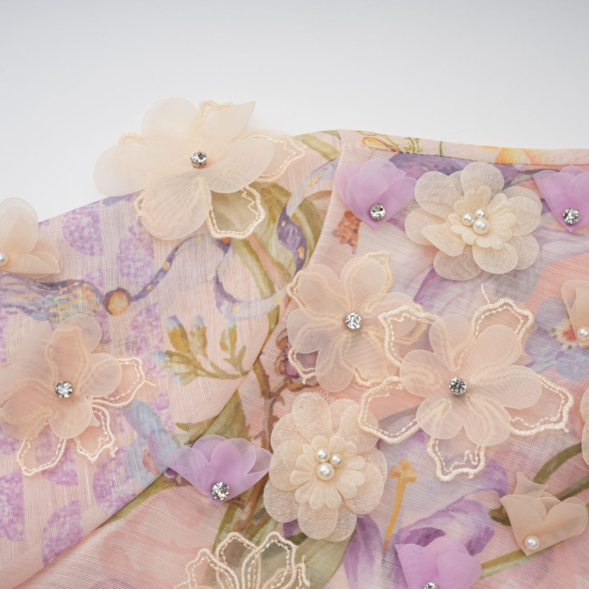 Aurohaya Delphine Pink Floral Print Maxi Dress