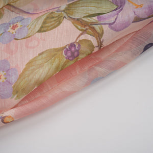 Aurohaya Delphine Pink Floral Print Maxi Dress