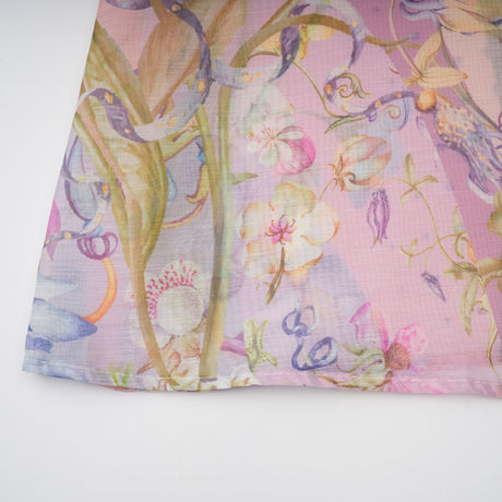 Aurohaya Delphine Pink Floral Print Maxi Dress