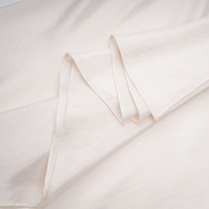 Aurohaya Lilla Beige Strapless Ruffled Satin Maxi Dress