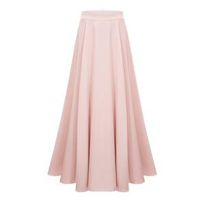 Aurohaya Everleigh Champagne Satin Top & Skirt Set With Cape Detail