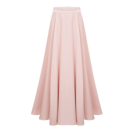 Aurohaya Everleigh Champagne Satin Top & Skirt Set With Cape Detail