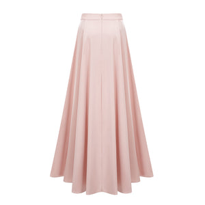 Aurohaya Everleigh Champagne Satin Top & Skirt Set With Cape Detail
