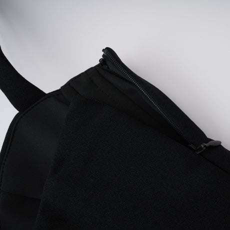 Aurohaya Kaelin Black Halterneck Cut Out  Maxi Dress