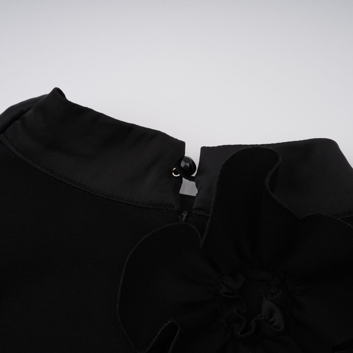 Aurohaya Isidora Black Bowknot Floral Appliqué Maxi Dress