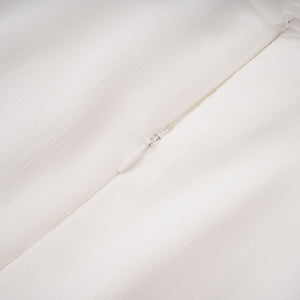 Aurohaya Déotille White Asymmetrical Ruched Mini Dress