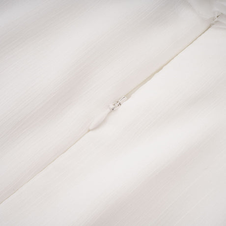 Aurohaya Déotille White Asymmetrical Ruched Mini Dress