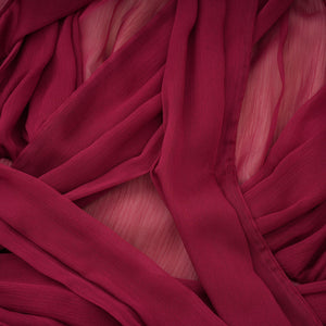 Aurohaya Théa Burgundy Asymmetrical Ruched Mini Dress