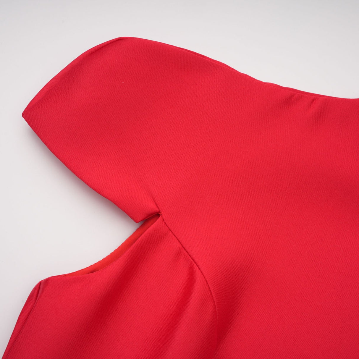 Aurohaya Aventin Red Godet Design Midi Dress