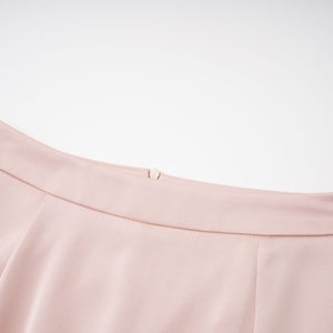 Aurohaya Everleigh Champagne Satin Top & Skirt Set With Cape Detail