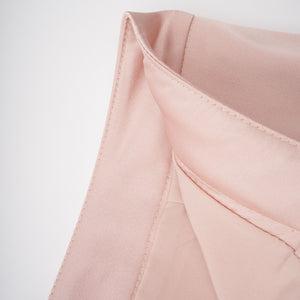 Aurohaya Everleigh Champagne Satin Top & Skirt Set With Cape Detail