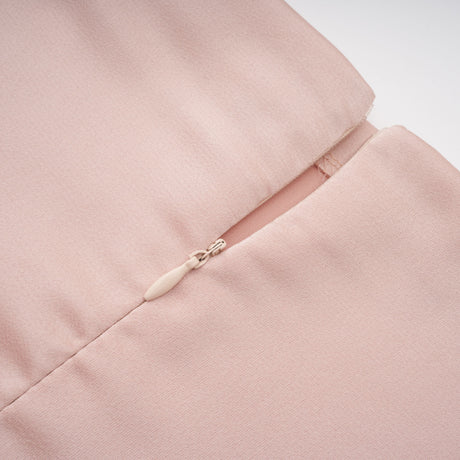 Aurohaya Everleigh Champagne Satin Top & Skirt Set With Cape Detail