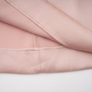 Aurohaya Everleigh Champagne Satin Top & Skirt Set With Cape Detail