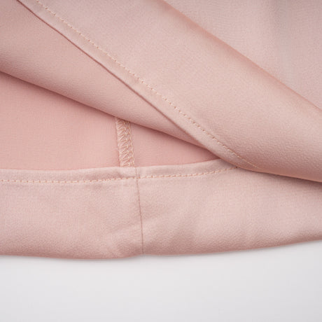 Aurohaya Everleigh Champagne Satin Top & Skirt Set With Cape Detail