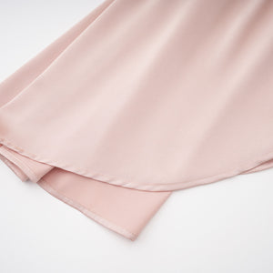 Aurohaya Everleigh Champagne Satin Top & Skirt Set With Cape Detail