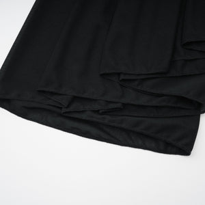 Aurohaya Greta Black Ruched Sheer Mesh Maxi Dress