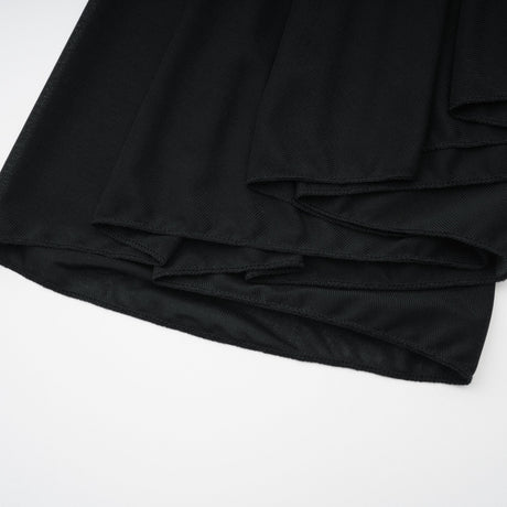 Aurohaya Greta Black Ruched Sheer Mesh Maxi Dress