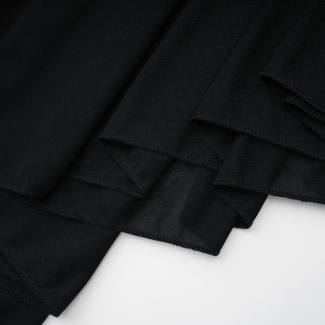 Aurohaya Greta Black Ruched Sheer Mesh Maxi Dress