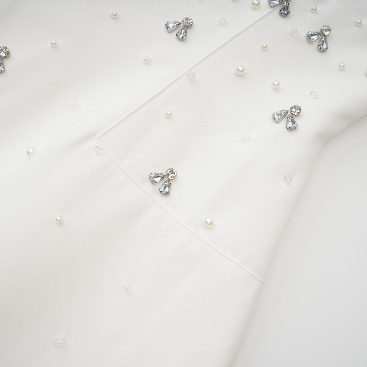 Aurohaya Melisande White Embellished Dress & Skirt Set