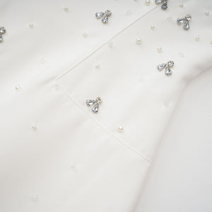 Aurohaya Melisande White Embellished Dress & Skirt Set