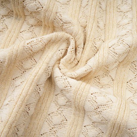 Aurohaya Élodie knitted long-sleeve midi dress in Neutrals