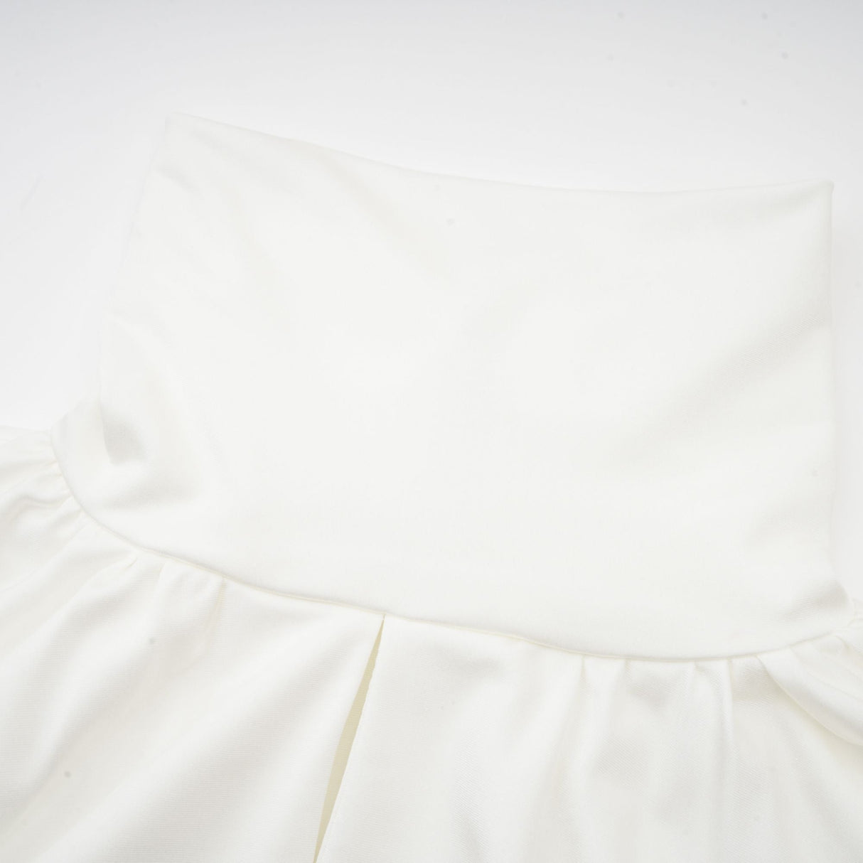 Aurohaya Maeva faux-flower ruched mini dress in White