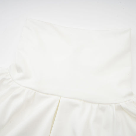 Aurohaya Maeva faux-flower ruched mini dress in White