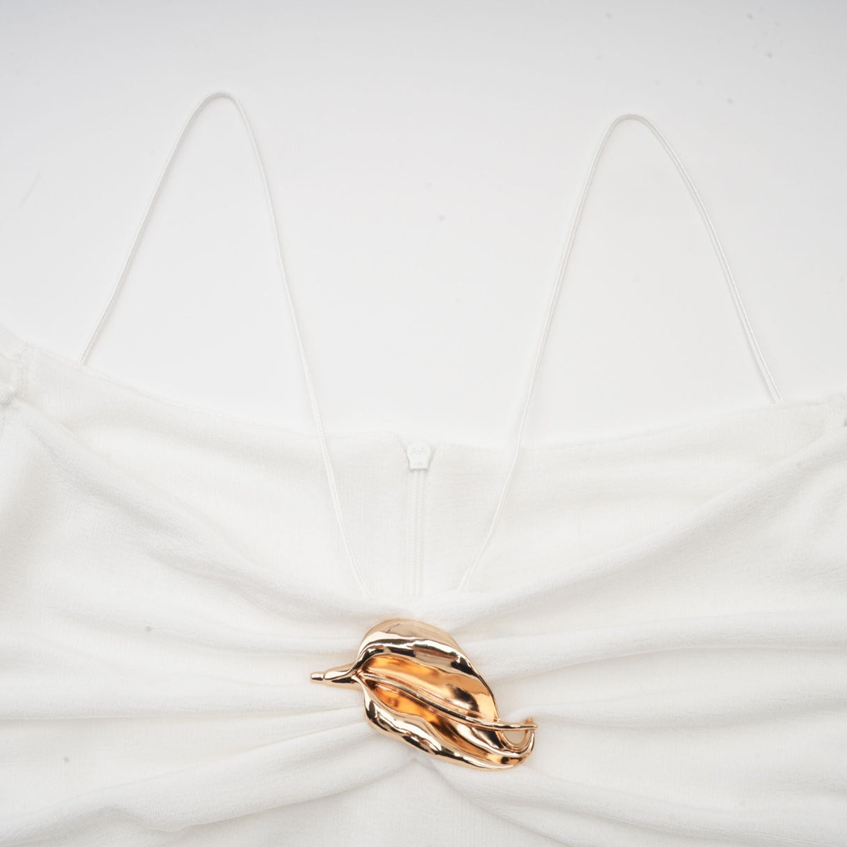 Aurohaya Noémie off-shoulder panelled maxi dress in White