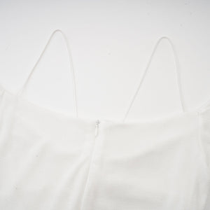 Aurohaya Noémie off-shoulder panelled maxi dress in White