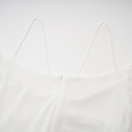 Aurohaya Noémie off-shoulder panelled maxi dress in White