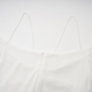 Aurohaya Nadine off-shoulder panelled maxi dress in White