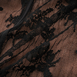 Charisme Lace Corset Bodycon Midi Dress Black