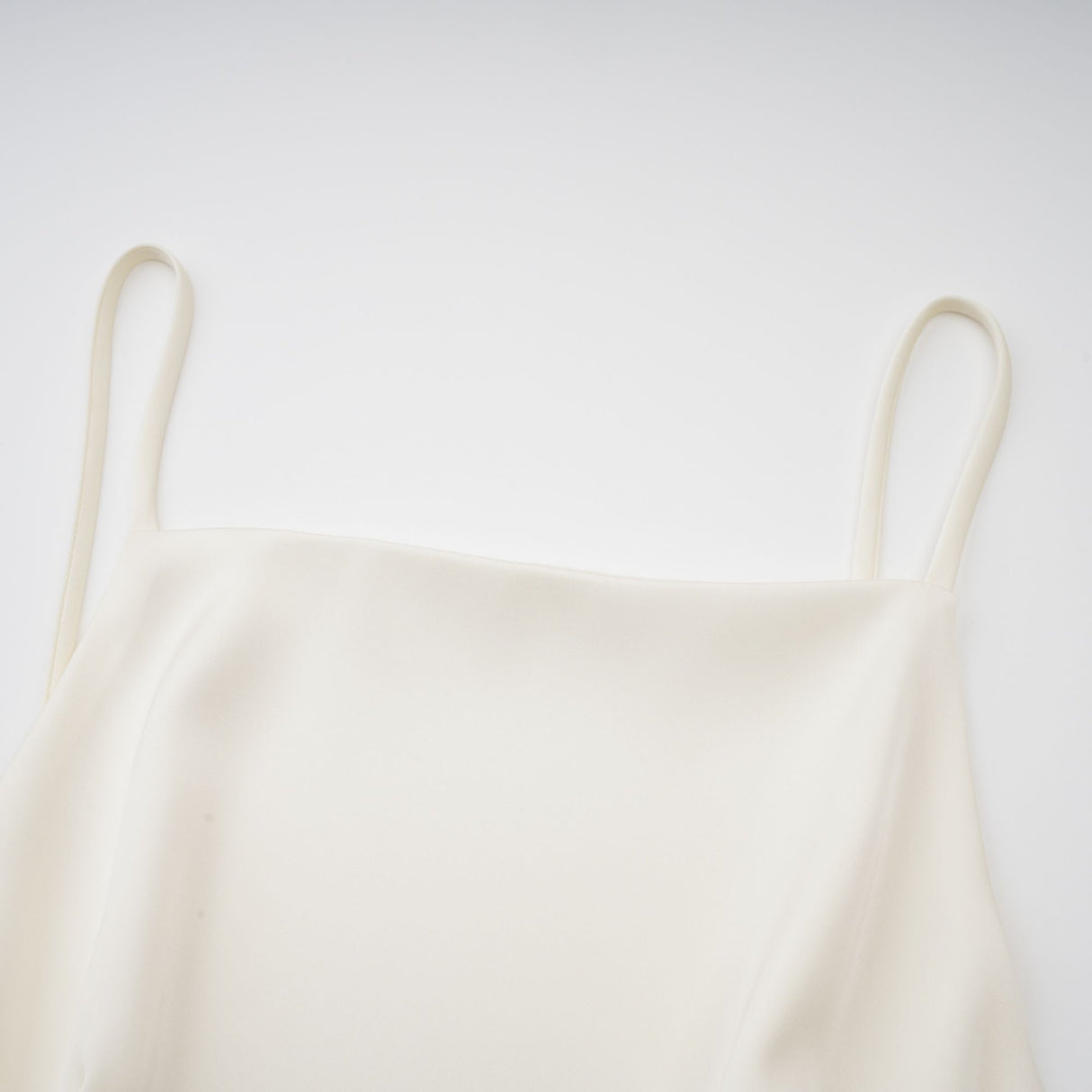 Aurohaya Lyna White Satin Ruffled Mini Dress with Shawl Panel Detail