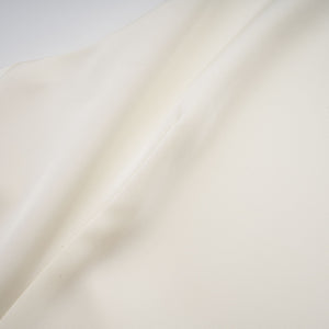 Aurohaya Lyna White Satin Ruffled Mini Dress with Shawl Panel Detail
