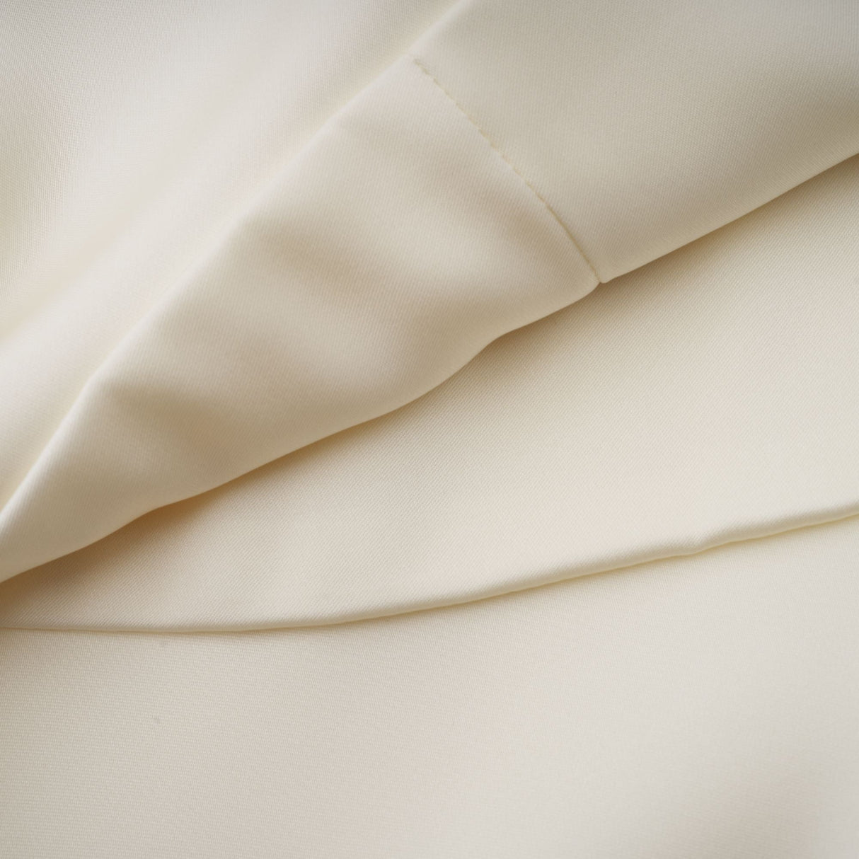 Aurohaya Lyna White Satin Ruffled Mini Dress with Shawl Panel Detail