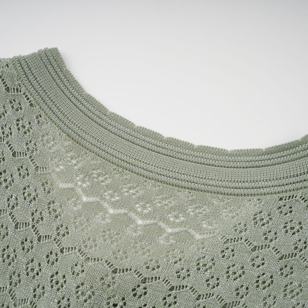 Aurohaya Siena Shirred Crochet-Knit Maxi Dress