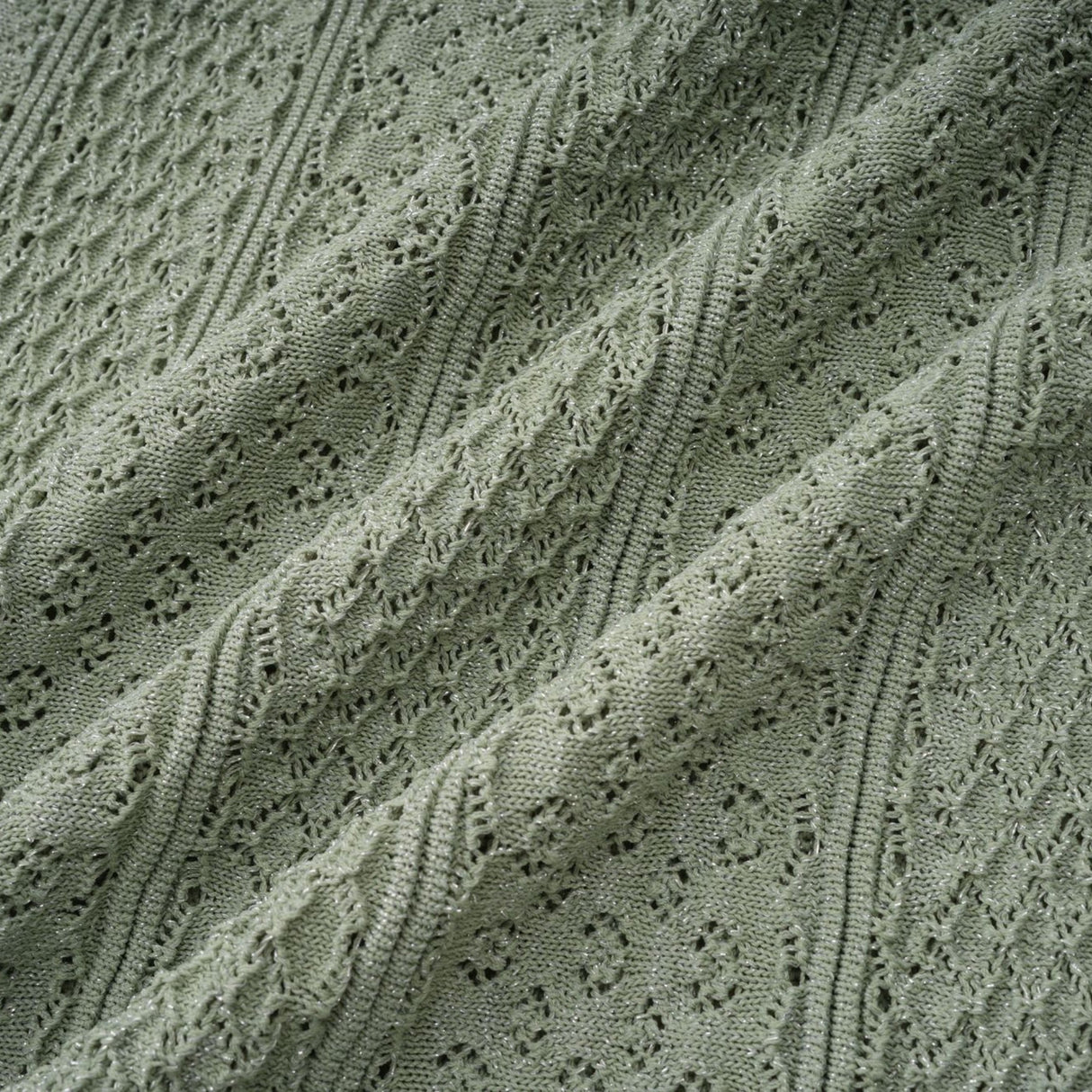 Aurohaya Siena Shirred Crochet-Knit Maxi Dress