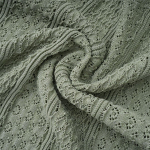 Aurohaya Siena Shirred Crochet-Knit Maxi Dress