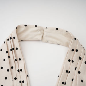 Aurohaya Estelle White Polka Dot Midi Dress