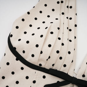 Aurohaya Gitane White Polka Dot Midi Dress