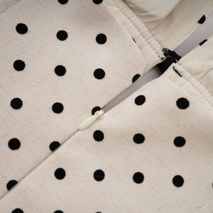 Aurohaya Gitane White Polka Dot Midi Dress