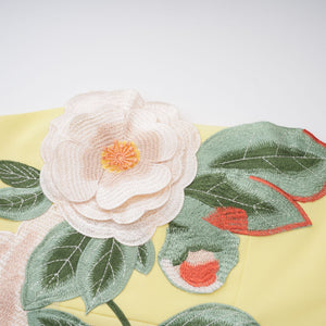 Aurohaya Abigail Yellow Floral Embroidered Mini Dress