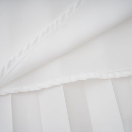 Aurohaya Vienne White Lace-Up Pleated Maxi Dress