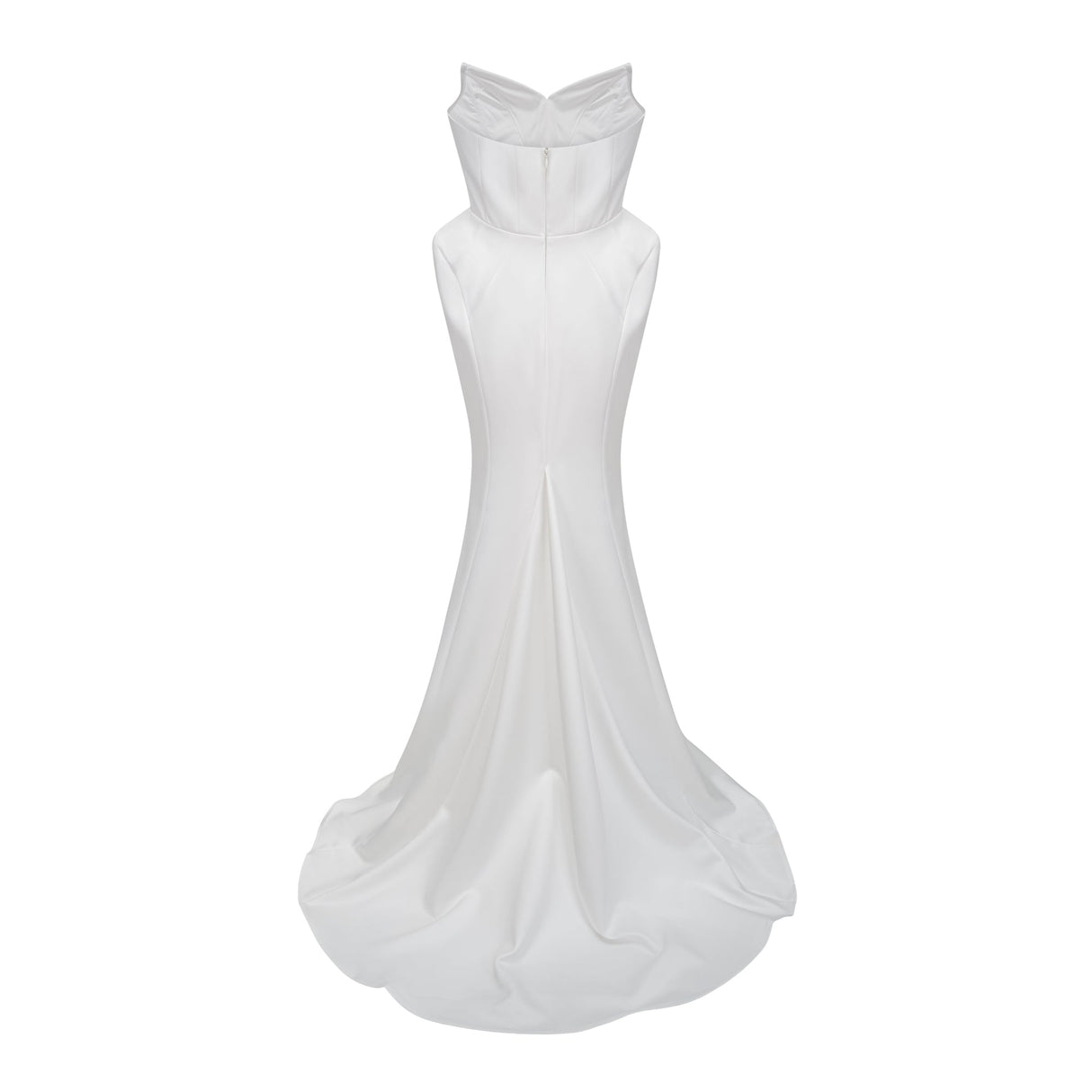 Aurohaya Alba White Barrel Waist Corset Maxi Dress