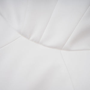 Aurohaya Alba White Barrel Waist Corset Maxi Dress