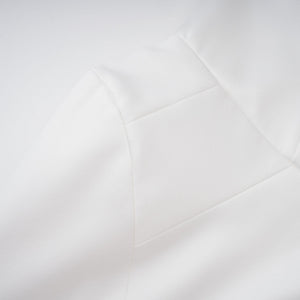 Aurohaya Alba White Barrel Waist Corset Maxi Dress