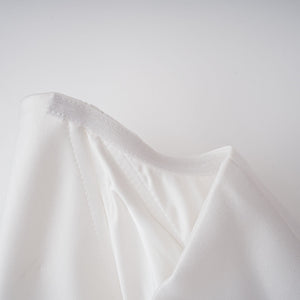 Aurohaya Alba White Barrel Waist Corset Maxi Dress